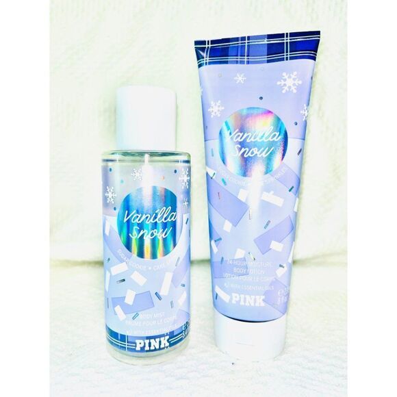 Vanilla‎ Snow Victoria Secret 2 Piece Set NEW - Picture 1 of 1